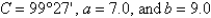 Determine the area of a triangle having the following measurements. Round your answer to two decimal places.   A)  34.18 sq. units B)  37.29 sq. units C)  27.97 sq. units D)  31.07 sq. units E)  24.86 sq. units