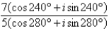 Divide the complex numbers below and leave the result in trigonometric form.   A)    B)    C)    D)    E)   