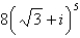 Use DeMoivre's Theorem to find the indicated power of the complex number. Write the result in standard form.   A)    B)    C)    D)    E)   