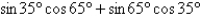 Write the given expression as the sine of an angle.   A)    B)    C)    D)    E)   