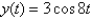 The displacement from equilibrium of an oscillating weight suspended by a spring is given by   , where y is the displacement in centimeters and t is the time in seconds. Find the displacement when   , rounding answer to four decimal places. A)  2.8921 cm B)  -0.6329 cm C)  -2.8361 cm D)  1.7049 cm E)  -11.4839 cm
