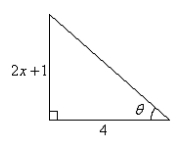  Use an inverse function to write  \theta  as a function of x.   A)    B)    C)    D)    E)    