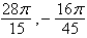 Determine two coterminal angles (one positive and one negative)  for   . A)    B)    C)    D)    E)   
