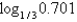 Evaluate the logarithm   using the change of base formula. Round to 3 decimal places. A)  -0.154 B)  0.323 C)  -0.355 D)  3.093 E)  0.390