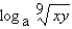 Assume that x, y, and a are positive numbers. Use the properties of logarithms to write the expression   in terms of the logarithms of x and y. A)    B)    C)    D)    E)   