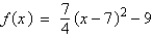 <strong>Write the standard form of the equation of the parabola that has a vertex at and passes through the point .</strong> A) B) C) D) E)
