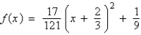 <strong>Write the standard form of the equation of the parabola that has a vertex at and passes through the point .</strong> A) B) C) D) E)