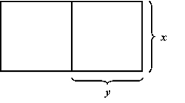 <strong>A farmer has 336 feet of fencing and wants to build two identical pens for his prize-winning pigs. The pens will be arranged as shown. Determine the dimensions of a pen that will maximize its area. </strong> A) B) C) D) E)