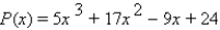 Use synthetic division to express   in the form   for the divisor   . A)    B)    C)    D)    E)  none of these