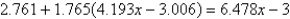Solve for x, rounding your answer to the nearest thousandth.   A)  -0.494 B)  -0.033 C)  5.491 D)  -0.365 E)  6.009