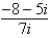 Simplify   and write the answer in standard form. A)    B)    C)    D)    E)   