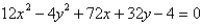 Find the center and vertices of the hyperbola.   A)  center: (3,-4) , vertices: (1, -4) , (5, -4)  B)  center: (-4, 3) , vertices: (-6, 3) , (-2, 3)  C)  center: (3, -4) , vertices: (3, -6) , (3, -2)  D)  center: (-3, 4) , vertices: (-5, 4) , (-1,4)  E)  center: (-3, 4) , vertices: (-3, 2) , (-3, 6) 
