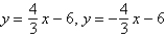 Find the standard form of the equation of the hyperbola with the given characteristics. vertices: (0, -2) , (6, -2)  Asymptotes:   A)    B)    C)    D)    E)   