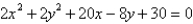 Identify the conic by writing the equation in standard form.   A)    ; ellipse B)    ; circle C)    ; circle D)    ; circle E)    ; ellipse