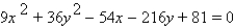 Find the graph of the following ellipse.   A)    B)    C)    D)   