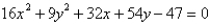 Identify the conic by writing the equation in standard form.   A)    ; ellipse B)    ; ellipse C)    ; ellipse D)    ; circle E)    ; ellipse