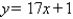 Find the slope of the line.   A)  m = 17 B)  m = -17 C)  m = 14 D)  m = 18 E)  m = 21