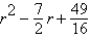 Factor the perfect square trinomial.   A)    B)    C)    D)    E)   