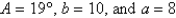 Given   , use the Law of Sines to solve the triangle (if possible)  for the value of c. If two solutions exist, find both. Round answer to two decimal places. A)    B)    C)    D)    E) not possible