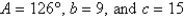 Determine the area of a triangle having the following measurements. Round your answer to two decimal places.   A) 43.69 sq.units B) 49.15 sq.units C) 54.61 sq.units D) 65.53 sq.units E) 60.07 sq.units