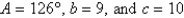 Determine the area of a triangle having the following measurements. Round your answer to two decimal places.   A) 43.69 sq.units B) 36.41 sq.units C) 29.12 sq.units D) 32.77 sq.units E) 40.05 sq.units