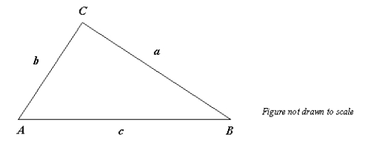 Given   ,   , and   , use the Law of Cosines to solve the triangle for the value of a. Round answer to two decimal places.   A) 12.33 B) 17.78 C) 13.69 D) 23.24 E) 15.06