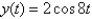 The displacement from equilibrium of an oscillating weight suspended by a spring is given by   , where y is the displacement in centimeters and t is the time in seconds. Find the displacement when   , rounding answer to four decimal places. A) -0.1892 cm B) 0.9370 cm C) 12.7373 cm D) -2.1640 cm E) 2.1400 cm