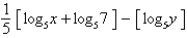 Condense the expression   to the logarithm of a single term. A)    B)    C)    D)    E)   