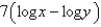 Condense the expression   to the logarithm of a single term. A)    B)    C)    D)    E)   