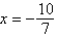 <strong>Solve the following equation. </strong> A) B) C) D) E)