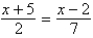 Solve the following equation.   A)    B)    C)    D)    E)   