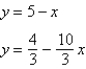 Determine any point(s)  of intersection between the following equations.   A)    B)    C)    D)    E)   