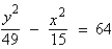 <strong>Find the standard form of the equation of the hyperbola with the given characteristics. vertices: foci: </strong> A) B) C) D) E)