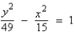 <strong>Find the standard form of the equation of the hyperbola with the given characteristics. vertices: foci: </strong> A) B) C) D) E)