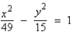 <strong>Find the standard form of the equation of the hyperbola with the given characteristics. vertices: foci: </strong> A) B) C) D) E)