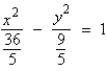 <strong>Find the standard form of the equation of the hyperbola with the given characteristics. foci: asymptotes: </strong> A) B) C) D) E)