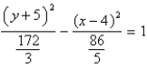 <strong>Identify the conic by writing the equation in standard form. </strong> A) ; ellipse B) ; hyperbola C) ; hyperbola D) ; ellipse E) ; hyperbola
