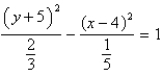<strong>Identify the conic by writing the equation in standard form. </strong> A) ; ellipse B) ; hyperbola C) ; hyperbola D) ; ellipse E) ; hyperbola