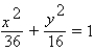 Identify the graph of the following ellipse.   A)    B)    C)   