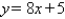 Find the slope of the line.   A) m = -8 B) m = 9 C) m = 12 D) m = 8 E) m = 5
