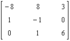 Find the inverse of the matrix if it exists.   A)    B)    C)    D)    E) Does not exist
