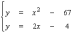 Use the method of substitution to solve the system.   A) ( - 7, -18 )  B) ( 9, 14 )  C) ( - 7, -18 ) , ( 9, 14 )  D) ( - 7, -18 ) , ( 8, 14 )  E) no solution