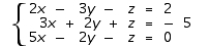 Use matrices to solve the system.   A)    B)    C)    D) The system is dependent E) No solution