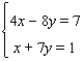 Solve the system   using the inverse method. A)    B)    C)    D) The system is inconsistent E) The equations are dependent