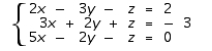 Use matrices to solve the system.   A)    B)    C)    D) The system is dependent E) No solution