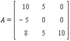Let   be the identity matrix of order 2, and let   . Find the polynomial   for the given matrix A. (In the study of matrices,   is the characteristic polynomial of A, and the zeros of   are the characteristic values (eigenvalues)  of A.)    A)    B)    C)    D)    E)   