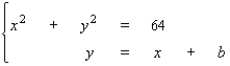 Find the values of b such that the system   has no solution. A)    B)    C)    D)    E) no solution