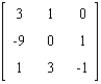 Find the determinant of the matrix after introducing zeros.   A) 15 B) - 17 C) - 18 D) - 16 E) 0