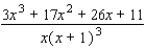 Find the partial fraction decomposition.   A)    B)    C)    D)    E)   