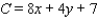 Find the maximum and minimum values of the objective function   on the region in the figure.   A) The maximum is   at   , The minimum is   at   . B) The maximum is   at   , The minimum is   at   . C) The maximum is   at   , The minimum is   at   . D) The maximum is   at   , The minimum is   at   . E) The maximum is   at   , The minimum is   at   .